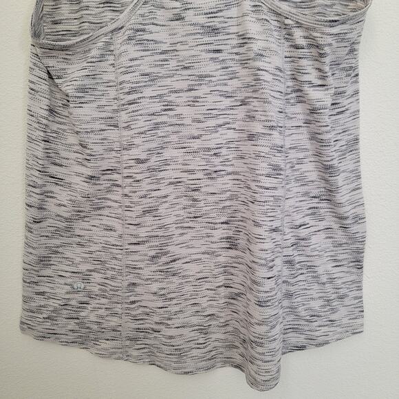 Lululemon Our Sport Tiger Space Dye White Gray Racerback Gorp Gym Workout W1AWFS - Picture 8 of 9